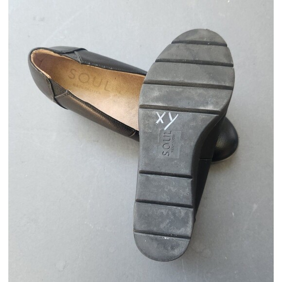 Soul Naturalizer Size 7 W About Time Black Wedge Manmade Shoes 7 Wide - Picture 8 of 11